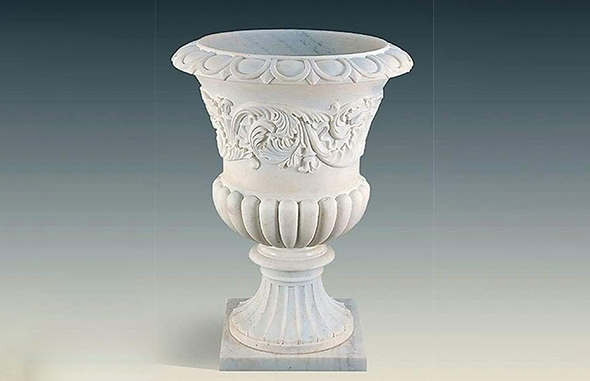 White Marble Flower Pot